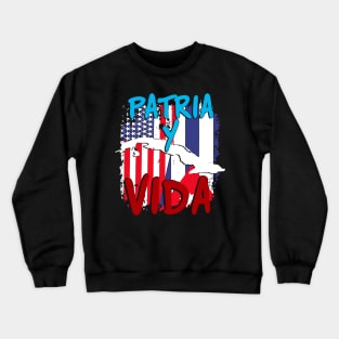 Cuban american Flag Bandera Cubana Cuba Flags Crewneck Sweatshirt